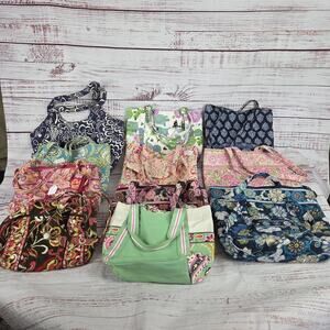 Vera Bradley Tote Bag Lot 13 Womens Large Assorted Patterns Quilted Purse Floral